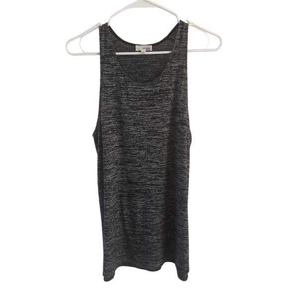 Wilfred Free Ornella Sleeveless Tank Top Split Sides Heather Black Womens Small - Picture 2 of 9